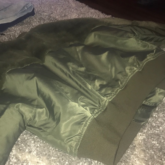 Forever 21 Bomber Jacket with Faux Fur - Picture 3 of 3